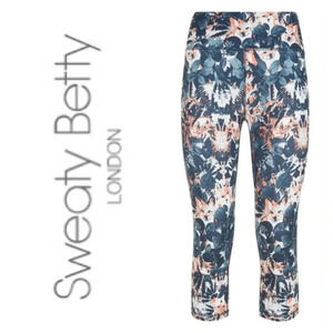 Sweaty Betty Women’s Activewear Full Length Leggings Floral Fox Print Size S